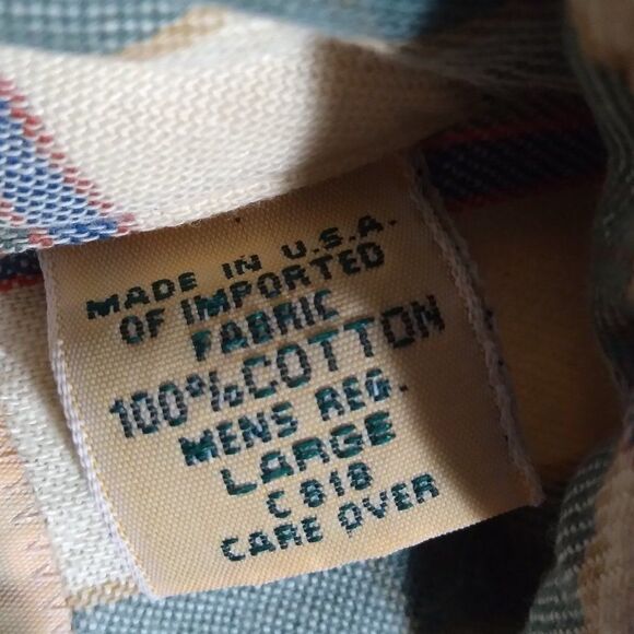 Vintage L.L. Bean Flannel Plaid Button Down Shirt - Picture 5 of 9